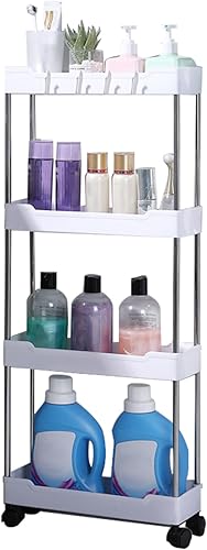Organizador de cocina, estantes de almacenamiento de ruedas, estante de almacenamiento de libros de ruedas móvil, organizador de almacenamiento con