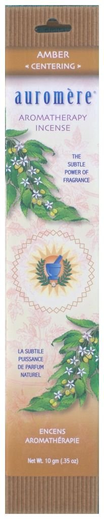 Auromere Aromatherapy Incense, Amber (Centering)