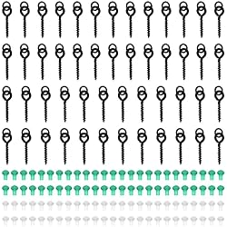 Accesorio Para Sujetar El Anzuelo Vesaneae 150 Piezas Carpfishing Accesorios,100 Piezas de Gancho para Cuentas de Goma con 50 Tornillos para Cebo de Pesca,Aparejos de Pesca de Carpa de Tornillo,Tornillos De Cebo De Pesca