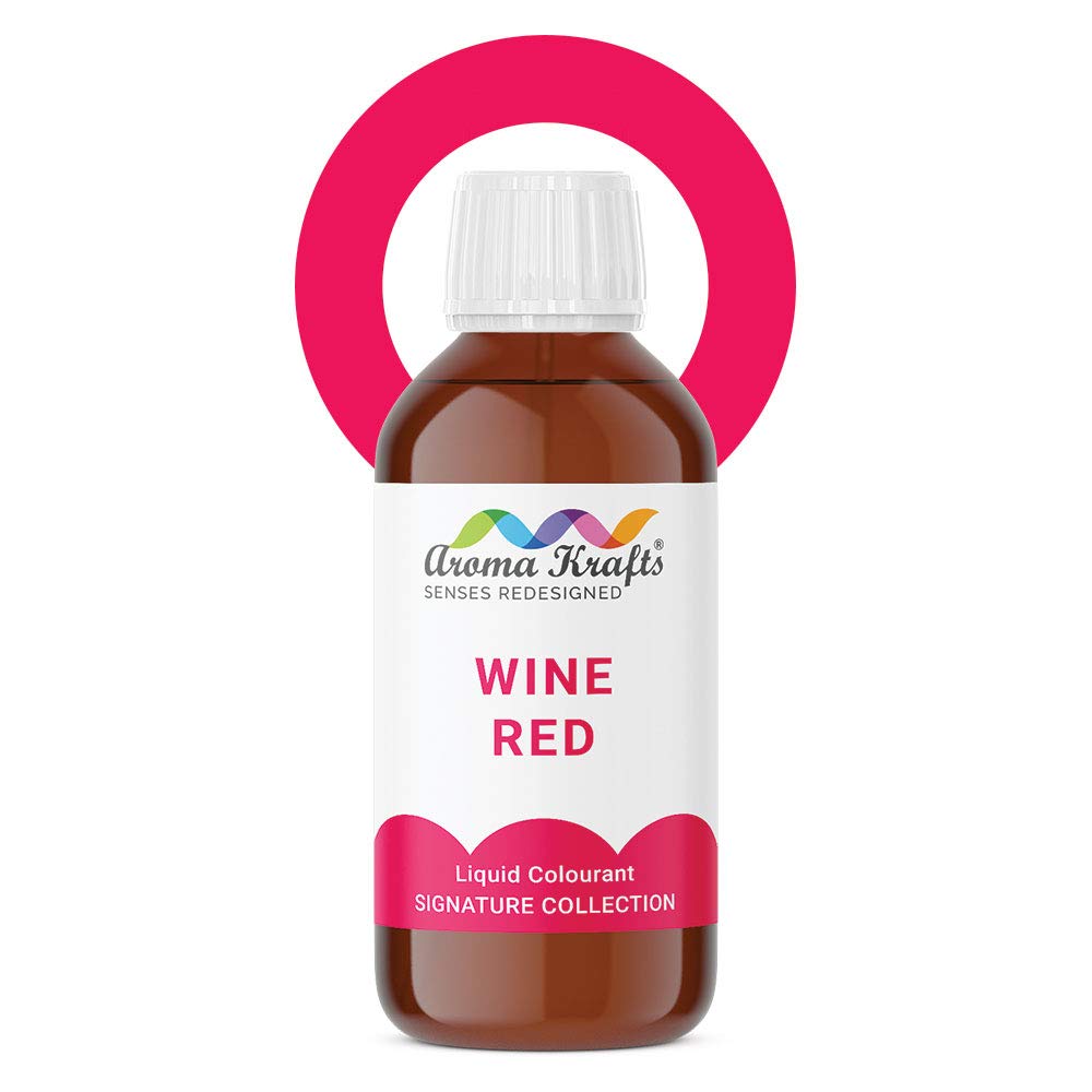 Aroma Krafts Liquid Colour for Melt & Pour Soap & Bath Bomb Making - Wine RED (30 ml)-image-30