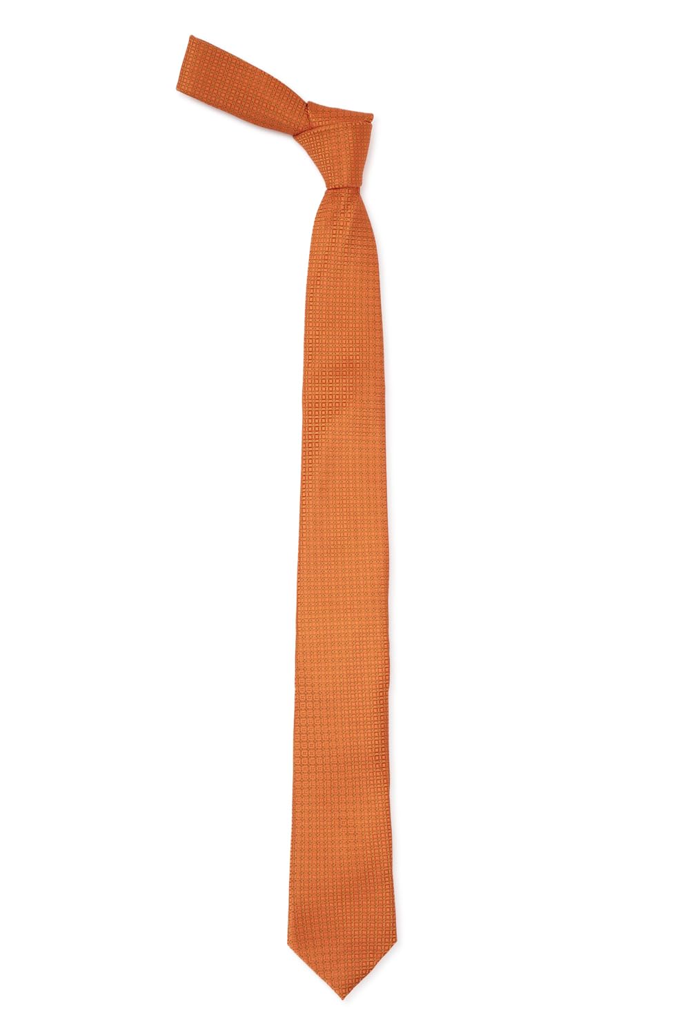 louis philippe Men Orange Embroidered Tie-picture-38