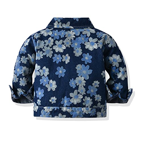 Meufam Toddler Babys Floral Print Denim Jackets Button Down Jeans Coat Fall Outwear Clothes for Kids Girls Boys2