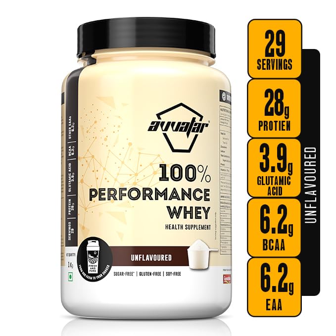 Image of avvatar PERFORMANCE WHEY PROTEIN | 1Kg | Unflavoured