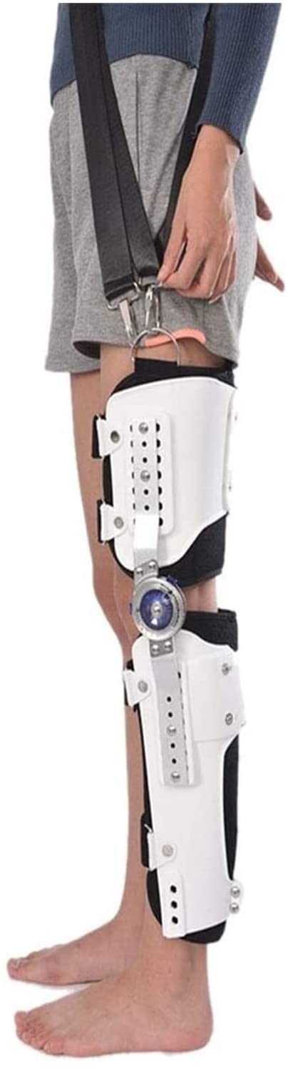 NGDFGR Adjustable Hinged Leg Knee Brace Hinged Immobilizer For Ligament Injury Orthosis Stabilizer,With Strap