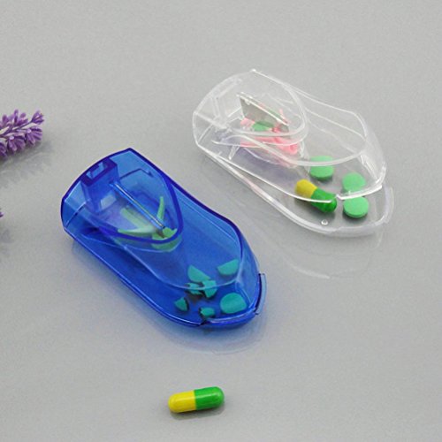 Healifty Pillensnijder, 2 stuks, blauw en transparant. - Image 3