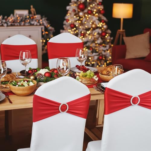 image for Babenest Spandex Chair Sashes Bows 30PCS Premium Stretch Chair Cover B