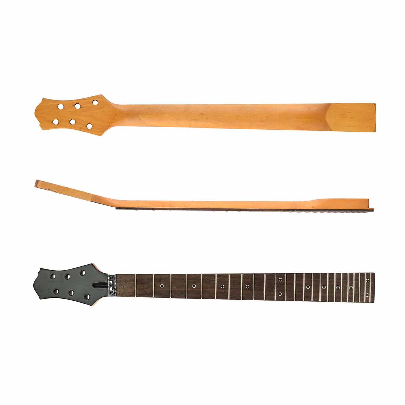 Generic 24-progowy, Matowy Klonowy Gryf Gitarowy do Płyt LP z podstrunnicą z palisandru. Łatwa Instalacja dla Projektu DIY (A)