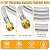 12 Feet High Pressure Braided Propane Hose Extension with Conversion Coupling 3/8" Flare to 1/2" Female NPT, 1/4" Male NPT, 1/8" NPT Male,3/8" Male NPT, 3/8" Male Flare for BBQ Grill, Fire Pit, Heater