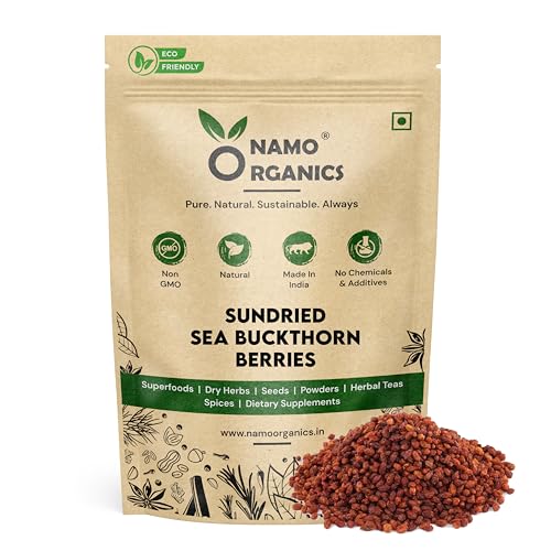 Image of Himalayan Sea buckthorn Dry Berry 200gm - Natural, Sun-Dried, Rich in Omega 3,6,7 and 9, & Vitamin C, E | Dried Seabuckthorn Berries | No Added Sugar or Preservatives (200 Gm)