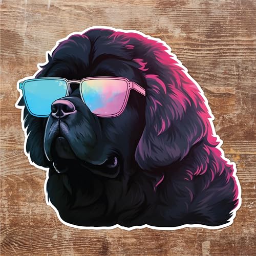 Image of Yoonek Graphics Newfoundland Dog Vinyl Decal Sticker for Car, Laptop, Tumbler, More. #009811-6