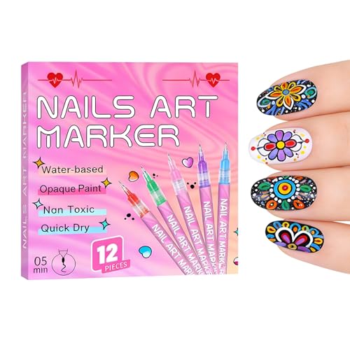 Stylo nail art coloré longue tenue pour lignes fines et manucure maison facile