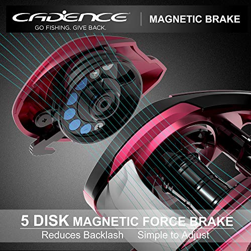 image for Cadence CB5 Baitcasting Reels Lightweight Graphite Frame Fishing Reels