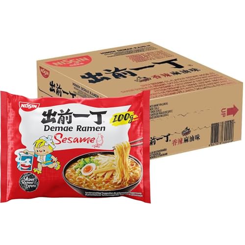 Nissin Demae Ramen Noodles Sesame Oil Flavour Pack 30 (100g Each) - Instant Nissin Noodles Authentic Asian Ramen
