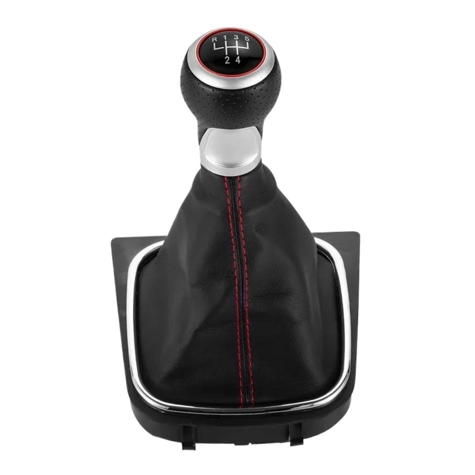 Grozzy Universal Shifter Handle Car Gear Shift Knob Stick Handball Lever Shifter 5 6 for Speed for Volkswagen for VW for Golf(Red-line-5-speed)