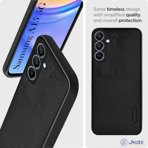 Image of Jkobi Back Cover Case for Samsung Galaxy A15 5G (Textured Grip Design | Camera Protection | Slim and Light Weight | Soft Touch and Feel | Black)