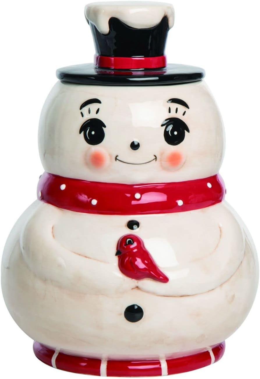 Transpac Johanna Parker Dol Sweet Snowman Cookie Jar (TC00411)