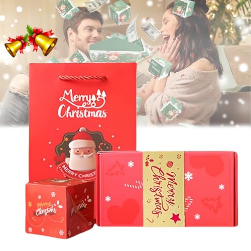 サプライズギフトボックス Explosion for Money、2024 Newly Christmas サプライズギフトボックス、折りたたみ式ポップアップ爆発ギフトボックス、お金のためのクリスマス爆発ギフトボックス(C、20ボックス)