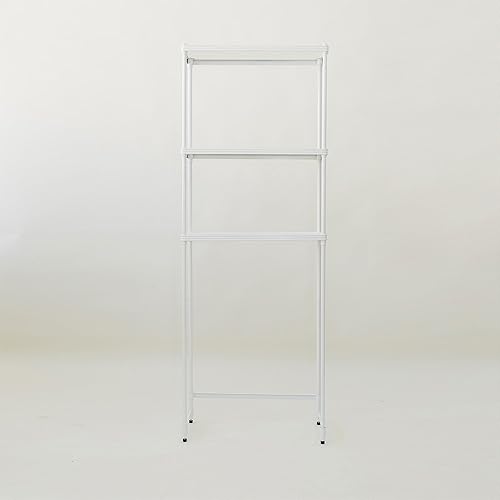 Miniatura 9 de Design Ideas MeshWorks - Estantería de metal de 3 niveles para organizar sobre el inodoro, 26 x 9.8 x 70.3 pulgadas, color blanco