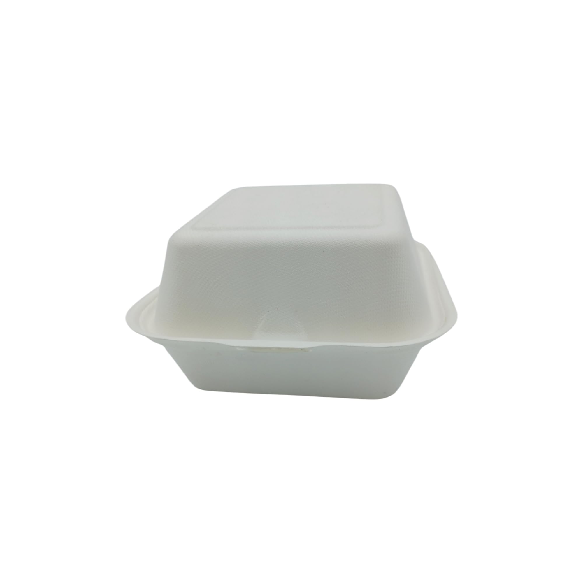 Générique 500 Boîtes à Burger Carrées en Fibre de Canne 15,3x15,3x7,7 cm - Coques Écologiques, Résistantes et Idéales pour Plats à Emporter