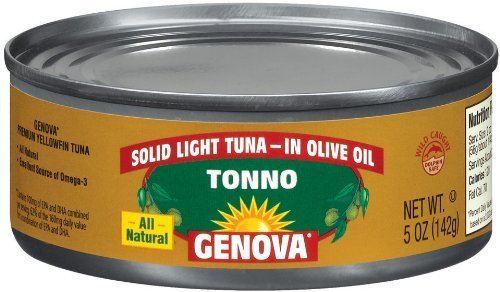 Genova Tonno, Solid Light Tuna in Olive Oil,...