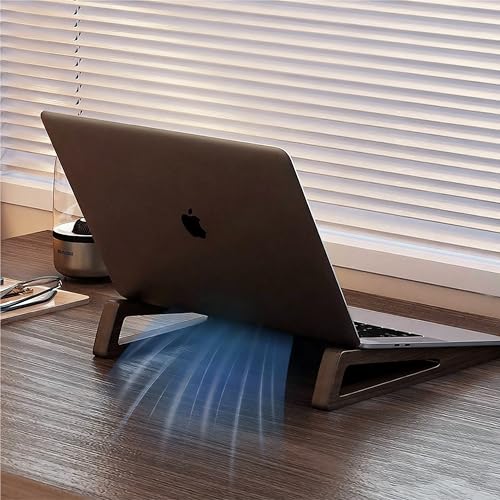 Base ergonómica ajustable para laptop de bambú miniatura 2