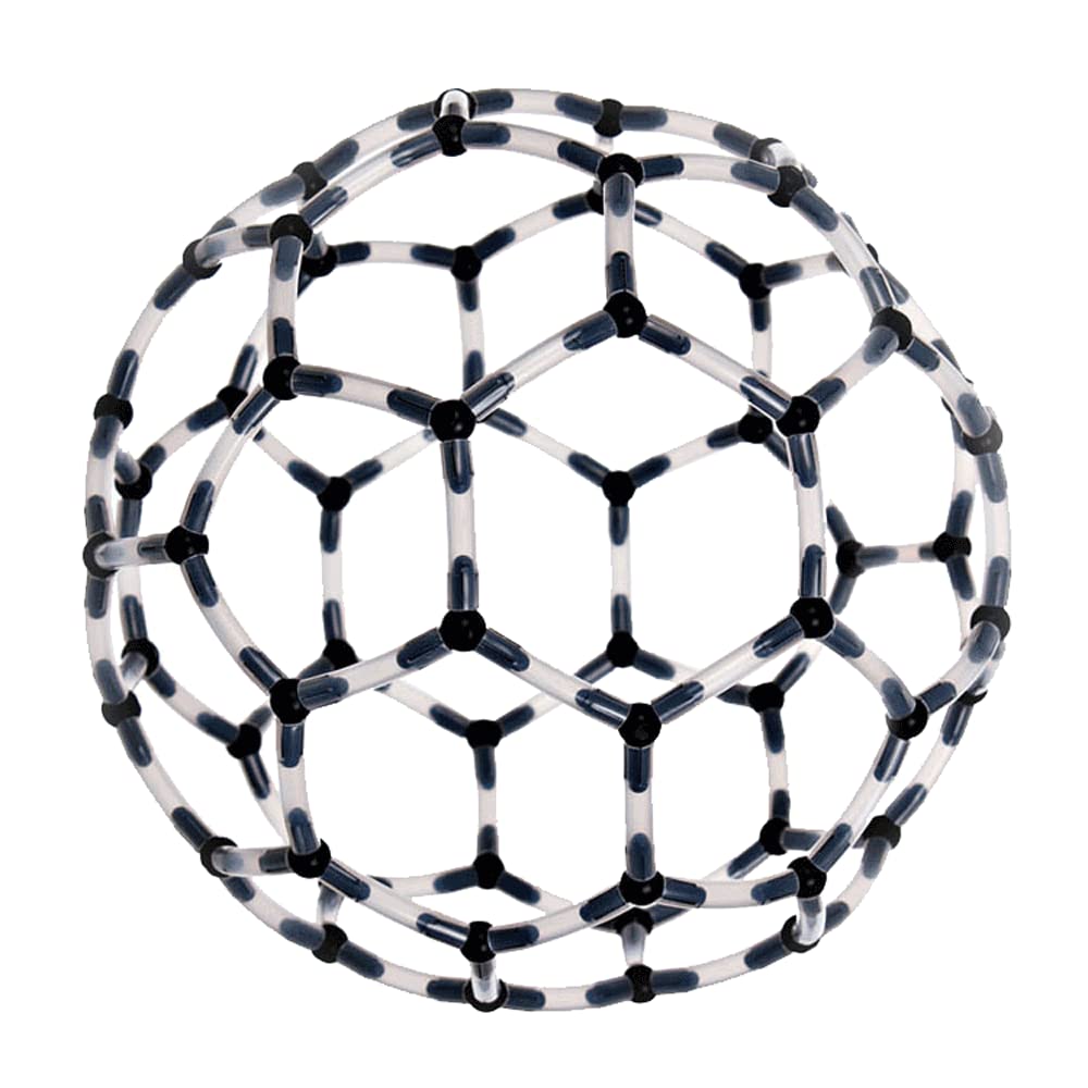 CAULYS Carbon C60 Molecular Model, Teaching Chemical Equipment, Connecting Pipe Type, Crystal Molecular Structure Model, Scientific Experiment Teaching Aids