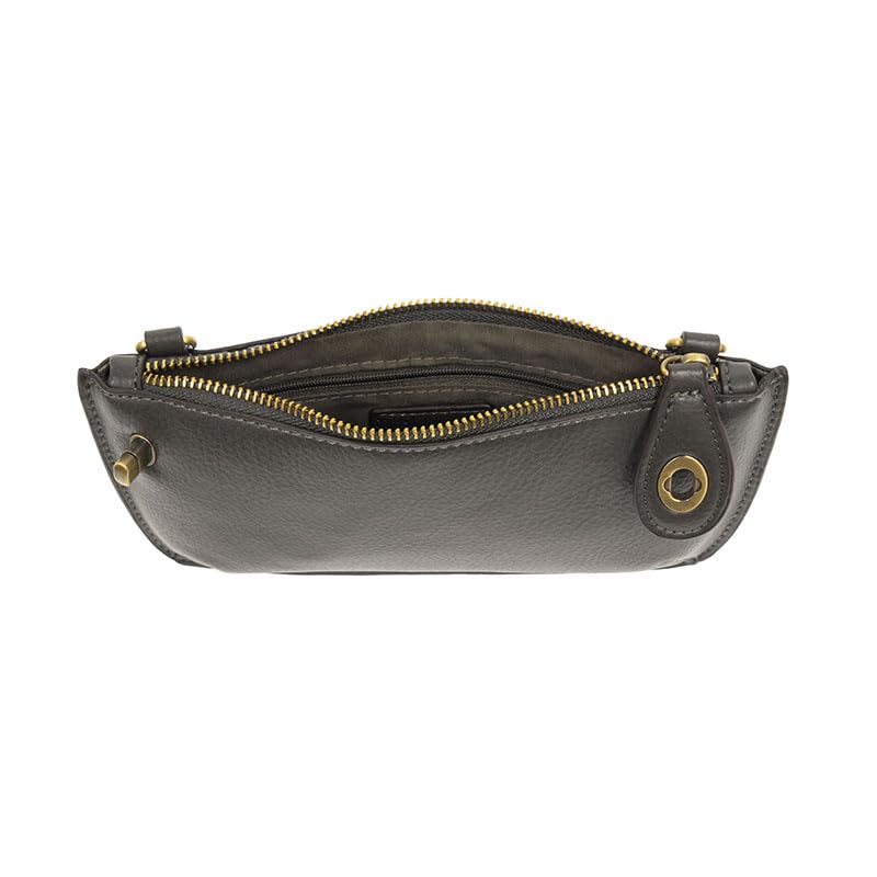 Image of Joy Susan Women's Fashion Purse Mini Crossbody Wristlet Clutch Handbag - Dark Grey