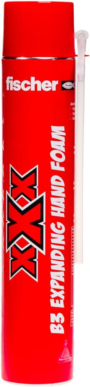 fischer 569386 B3 Triple X Expanding Hand Foam, Yellow, 670ml (Pack of 1)