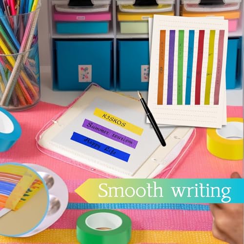 Image of 7 Rolls Colored Masking Tape,15 Yards x 0.6 Inch Painters Handmade Art Supplies Solid Color Washi Tape Rolls are Suitable for DIY Art Laboratory Labels Classroom Decorations 7 Colors - 300 Ft