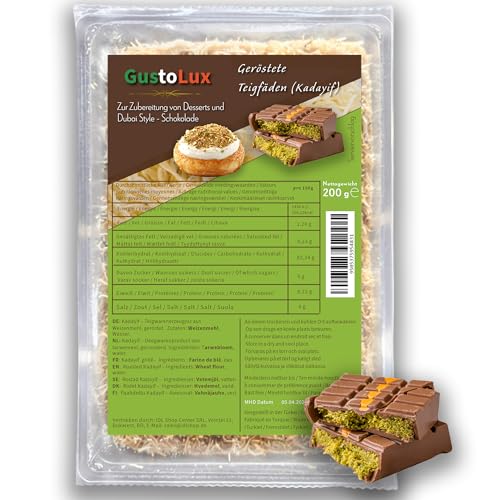 Kadayif - Hilos de masa de pelo de ángel para chocolate Dubai, caramelos, baklava