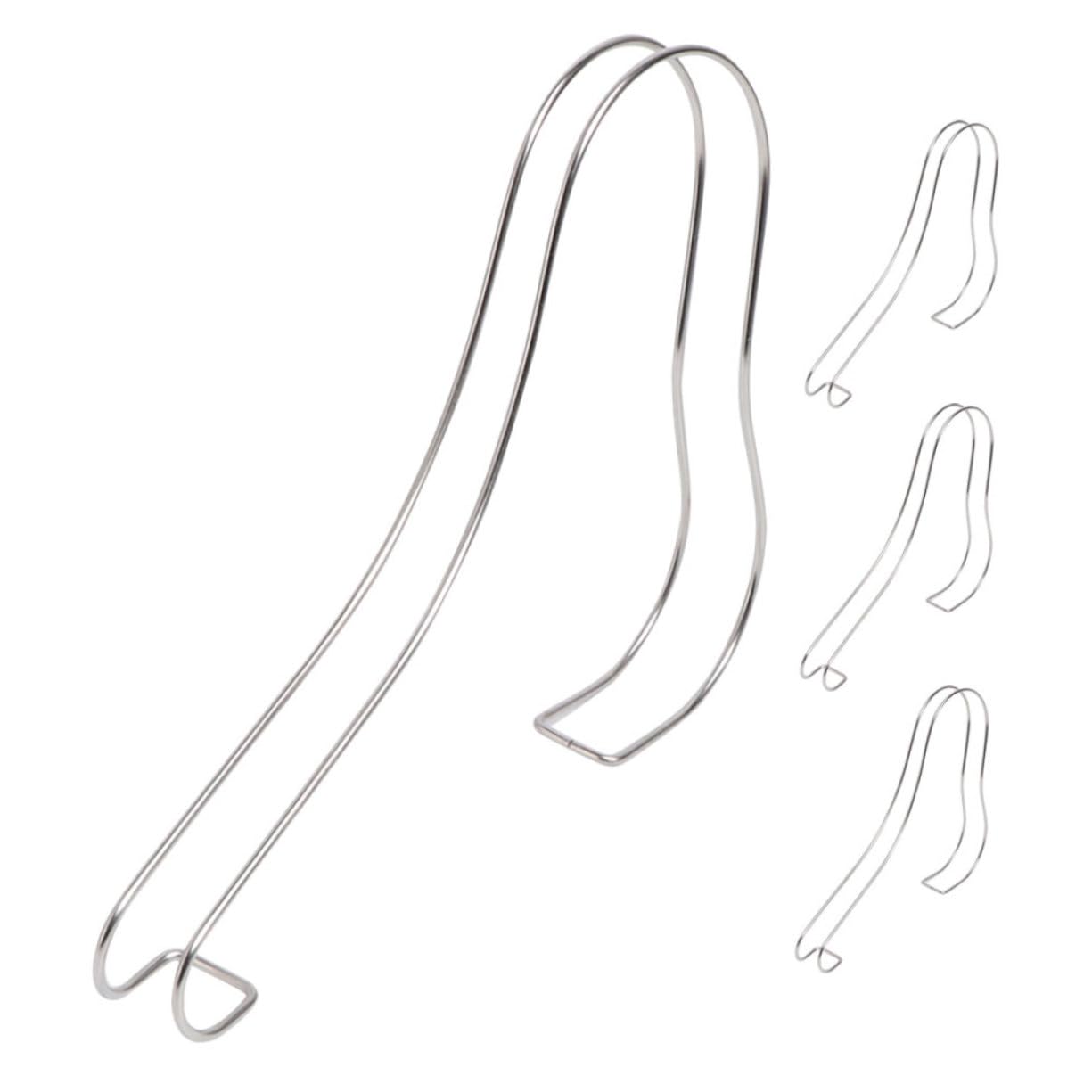 Unomor 4Pcs Stainless Steel Shoe Shape Holders Shoe Display Stands for Sandals Shoe Rack Inserts Shoe Forms for Retail Home Use