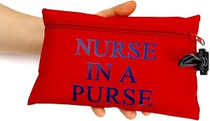 Mini First Aid Kit | Compact Sized Perfect for Purses & Travel - 123 Piece Set for Minor Cuts, Scrapes, and Aches by Nurse in a Purse First Aid Kit