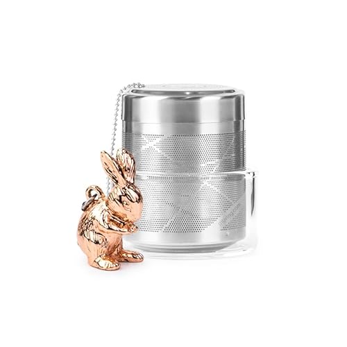 Tea Strainers For Loose Tea Stainless Steel Tea Ball Infuser Tea Ball For Loose Leaf Tea Infuser For Loose Leaf Tea Loose Leaf Tea Steeper Cute Tea Infuser Gift (Rabbit)