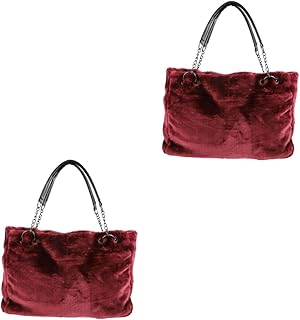 2 Peças Bolsa De Pelúcia Felpuda Para Mulheres Bolsa Grande Bolsa De Ombro Único Bolsa Fofa Bolsa De Bolsa Fofa Bolsa De Ombro De Pelúcia Bolsas De Mão Bolsa De Ao Ar