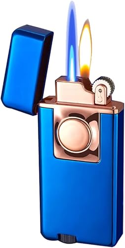 Encendedor de cigarrillos de doble llama suave y antorcha 2 en 1, encendedor de puros, combustible de butano, recargable, bueno para regalo de pipa disponible en Yaxa Venezuela