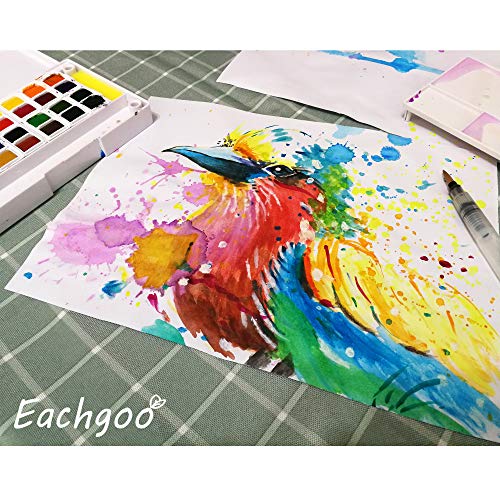 Eachgoo Set Acquarelli, 24 Colori Scatola Pittura