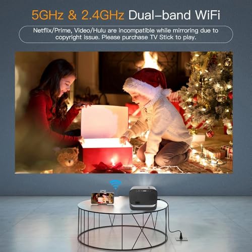 AUN Q1 Max Free Style 270° Rotatable Smart Projector for Home 4K & 1080p Support, 9000L Android 11 WiFi Bluetooth 720p Native YouTube Netflix... - Image 6
