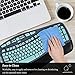Keyboard Cover for Logitech MK550 MK570 K350 Wireless Wave Keyboard, Logitech K350 MK550 MK570 Accessories Wave Keyboard Protector-Mint