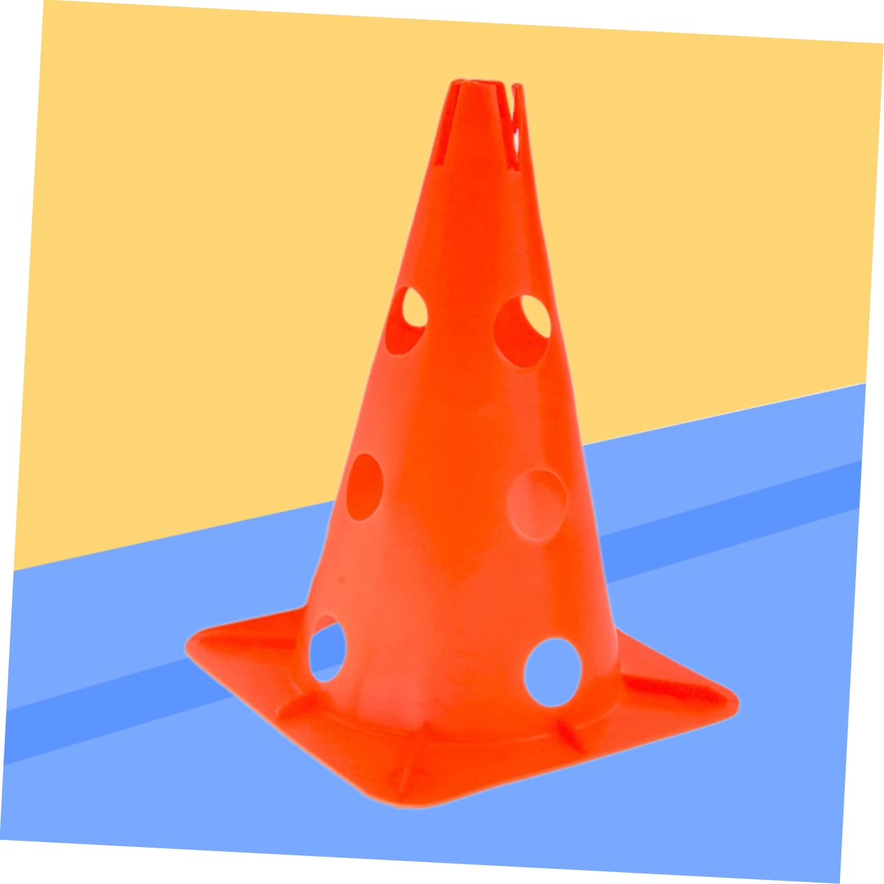 Garneck 30cm Marker Cones 5 Pack Collapsible Slotted Football Training Aid Logo Design Weatherproof for Sports Practice