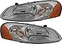 JP Auto Compatible with Chrysler Sebring 2001-2003/Dodge Stratus 2001 2002 2003 2004 2005 2006 Sedan/Convertible Headlights Lamps Set Halogen Driver and Passenger Side
