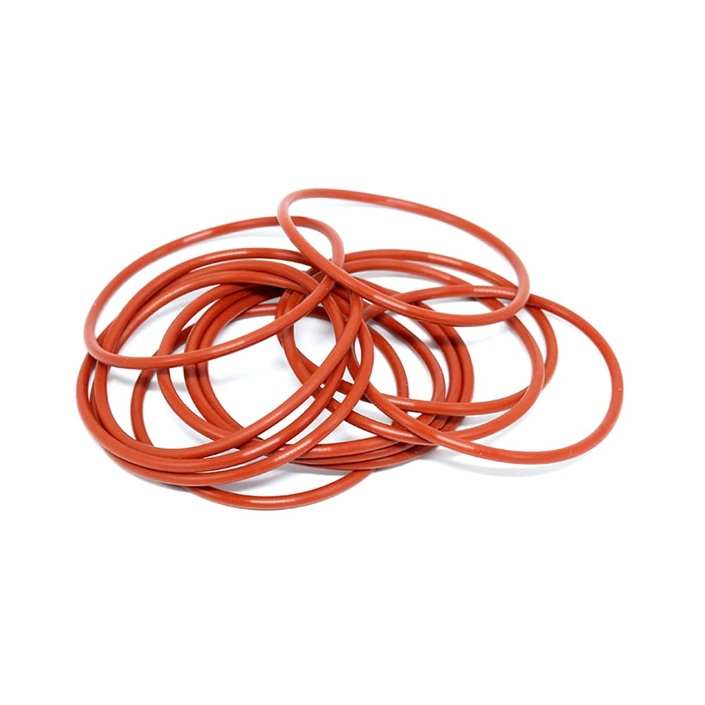 30PCS Rode Silicone O-Ring Silicone VMQ 1mm Dikte O Ring