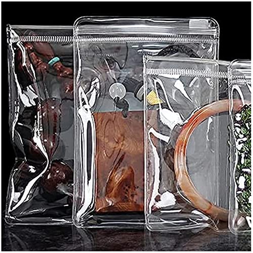 Transparent Jewelry Storage Book, Plastic Jewelry Storage Zip-lock Bags Reclosable, Earring Organizer Book for Anti Oxidation (10Pcs Ziplock Bags (Not Include Storage Book))