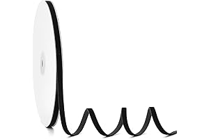 1/4 Inch Black Velvet Ribbon for Exquisite Crafting and Decoration