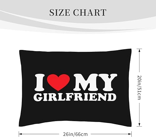 Miniatura 3 de REDVIT I Love My Girlfriend - Fundas de almohada decorativas para el hogar, 20 x 26 pulgadas, para cama, sofá, automóvil, cafetería, hotel, funda de
