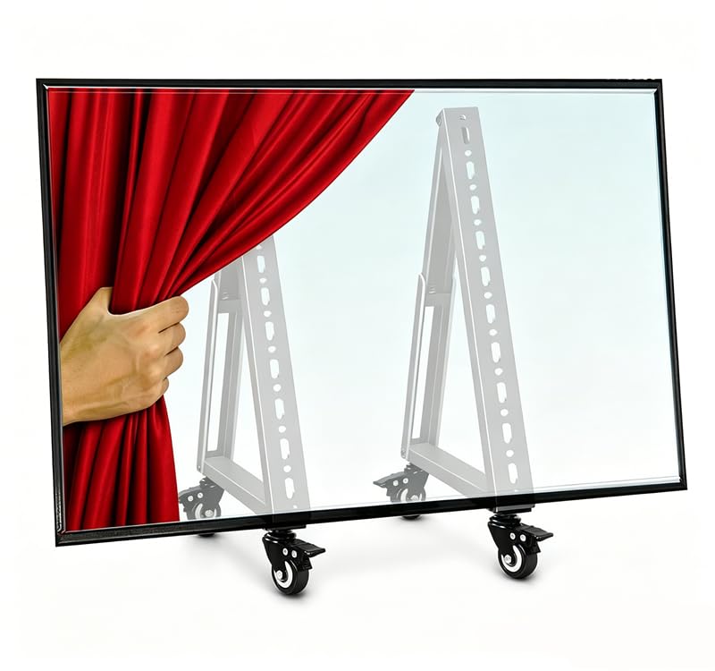 BIGalleons Low Height Mobile TV Stand, Monitor Floor Stand Cart, Rolling TV Mount with Wheel for...