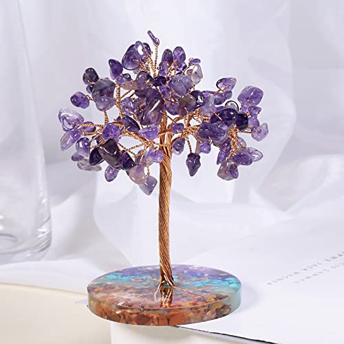 Nupuyai Amethyst Crystal Money Tree with 7 Chakra Base - Image 3