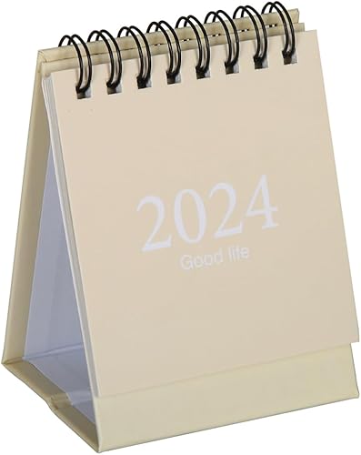 Mini calendario de escritorio, 2023-2024 a agosto de 2023 a diciembre de 2024, calendario de escritorio pequeño, para oficina en casa, escuela, con