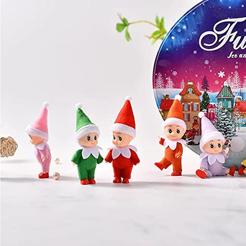 Mini Muñecos Bebés Duende Santa Pack 7 Piezas miniatura 3
