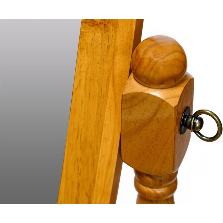 Legacy Decor Swivel Full Length Wood Cheval Floor Mirror, Oak