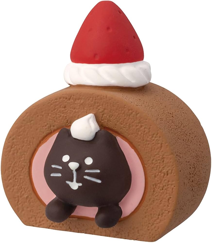 Amazon.co.jp: デコレ(Decole) ロールケーキつっこみ猫 ココア 約36×36